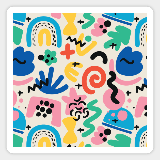 Colorful Abstract sample pattern Magnet by Inspired-DS